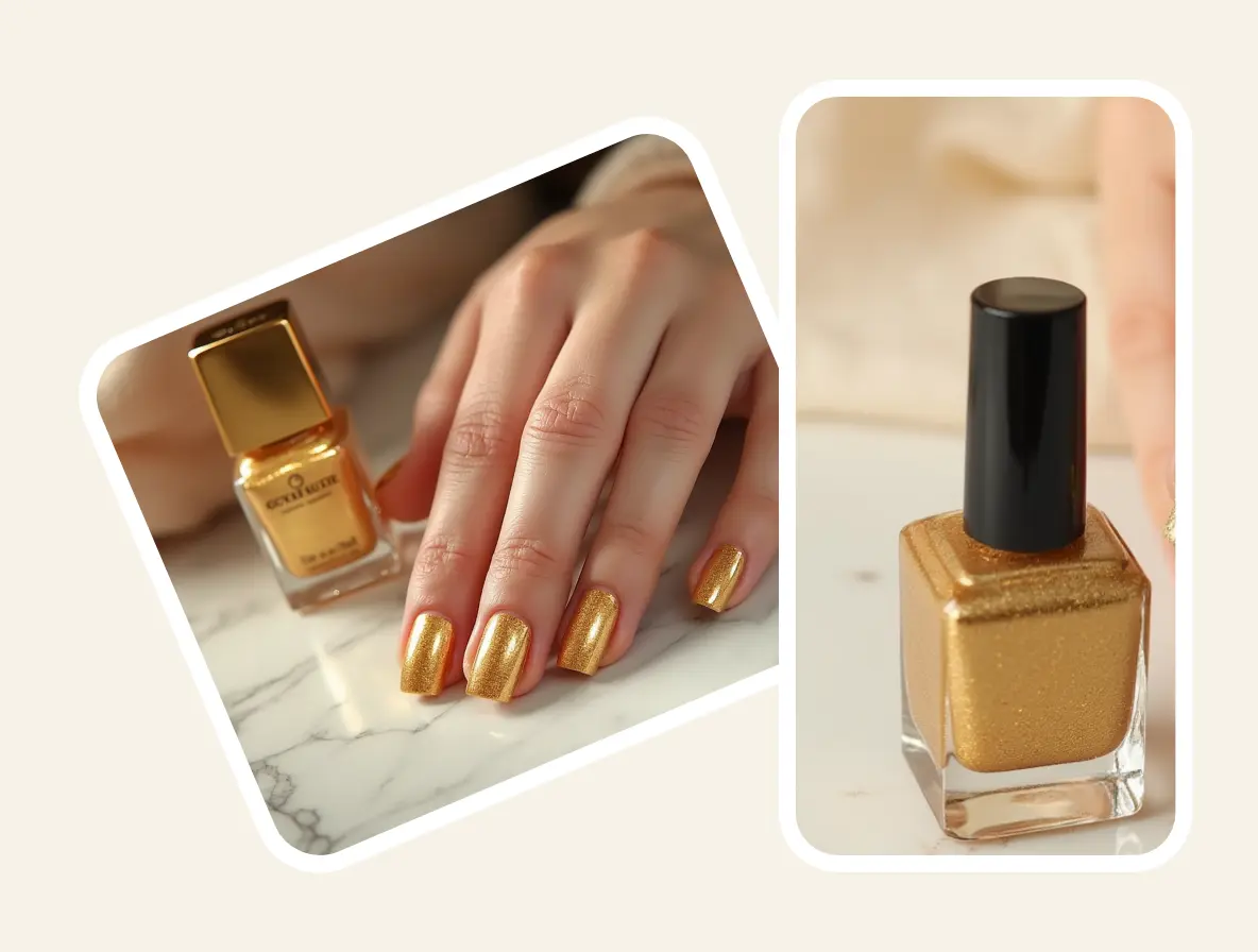 gold nail polish